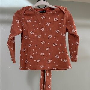 Kids' Floral Long Sleeve Tee - Rust
